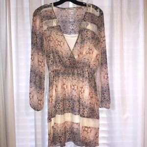 BCBG long sleeve pattern dress